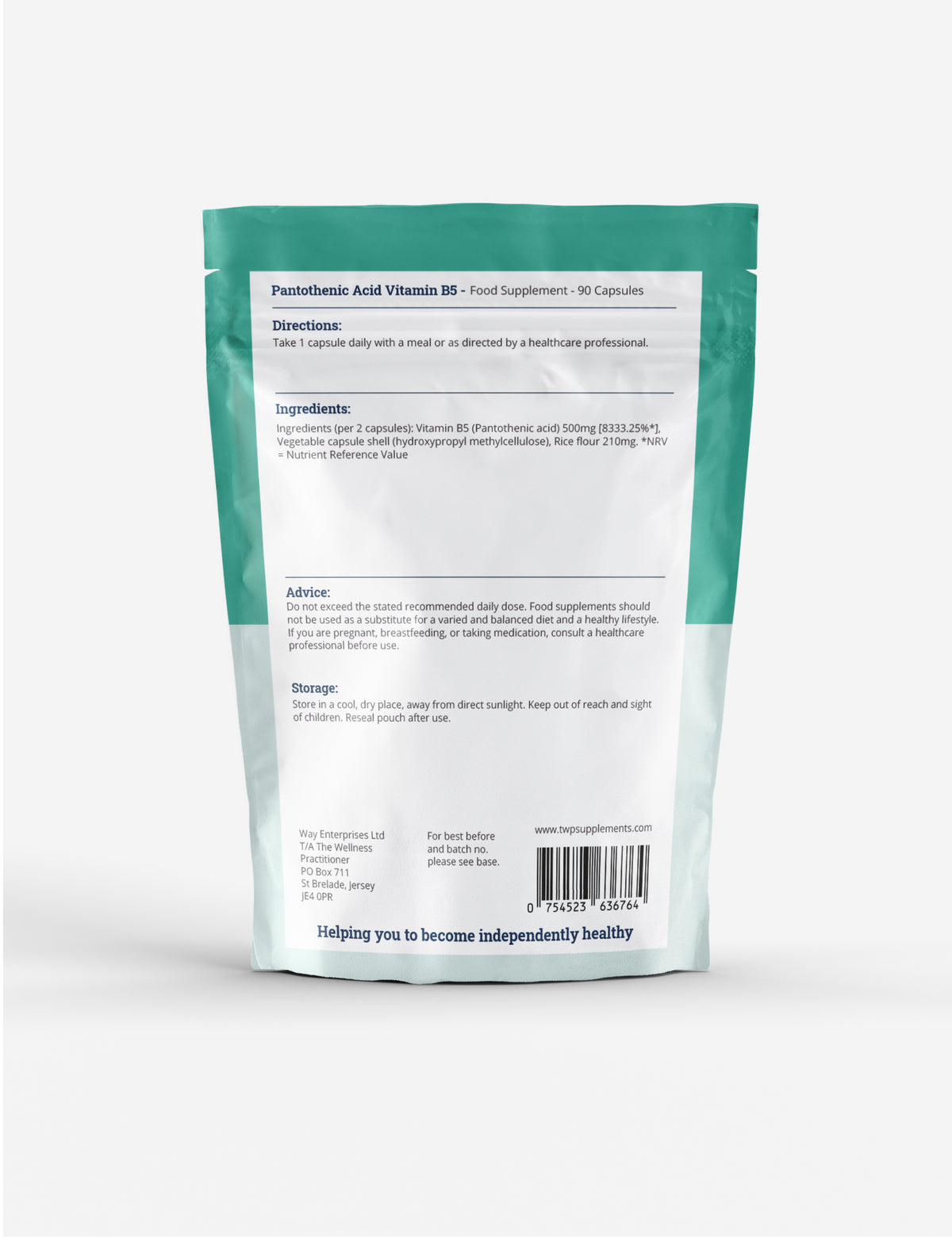 Pantothenic Acid B5 500mg